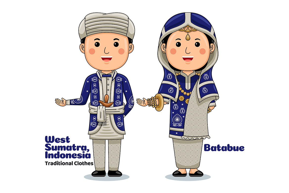 Welcome Gesture with Couple West Sumatra Traditional Clothes