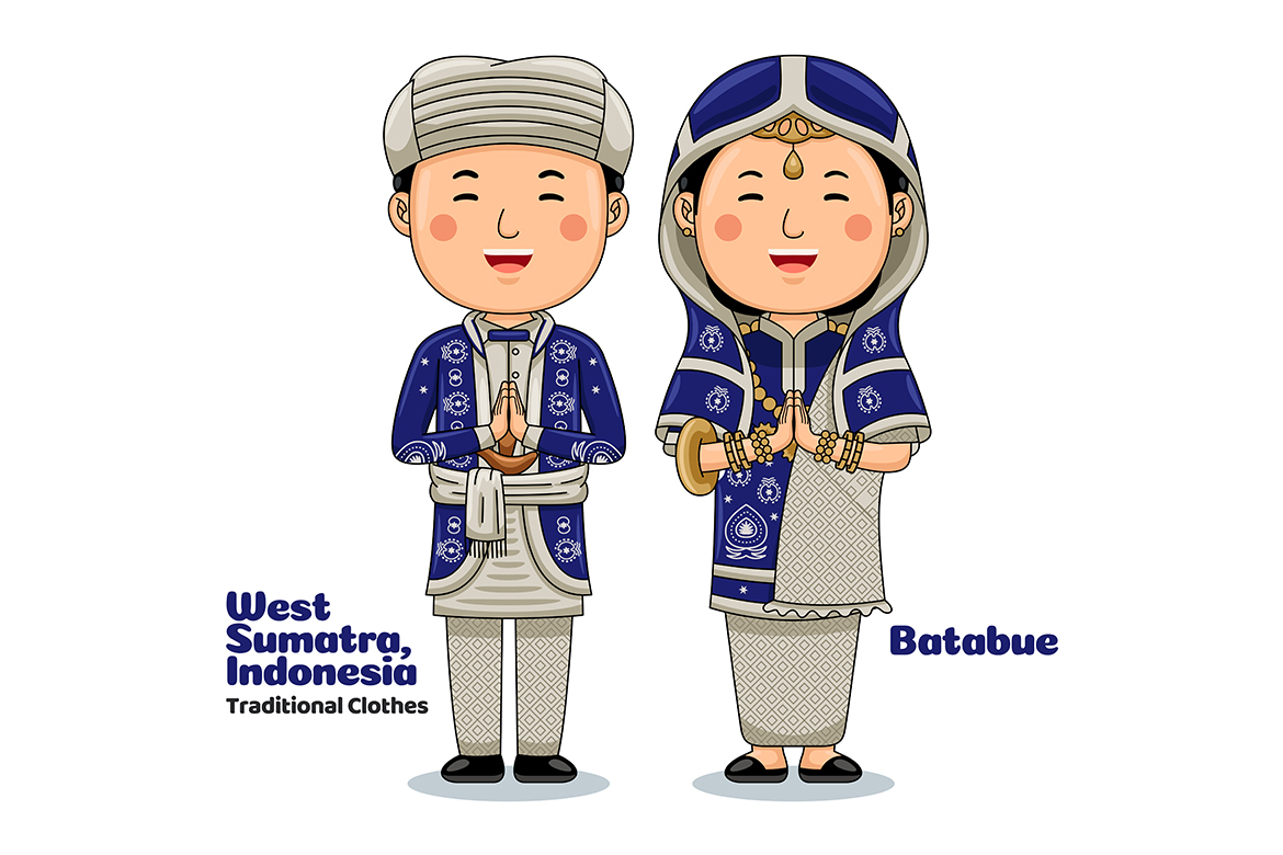 Couple wear Traditional Clothes greetings welcome to West Sumatra