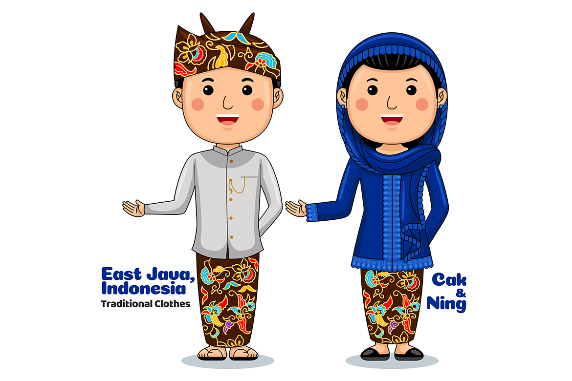 Welcome Gesture with Couple East Java Traditional Clothes