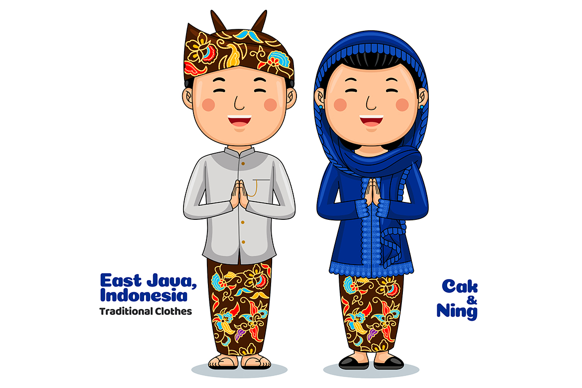 Couple wear Traditional Clothes greetings welcome to East Java