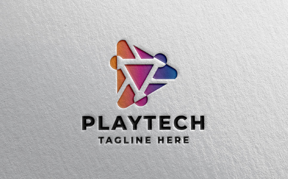 Play Tech Media Pro Logo Template