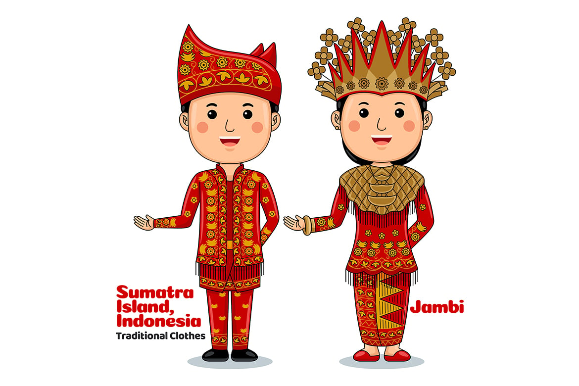 Welcome Gesture with Couple Jambi Traditional Clothes