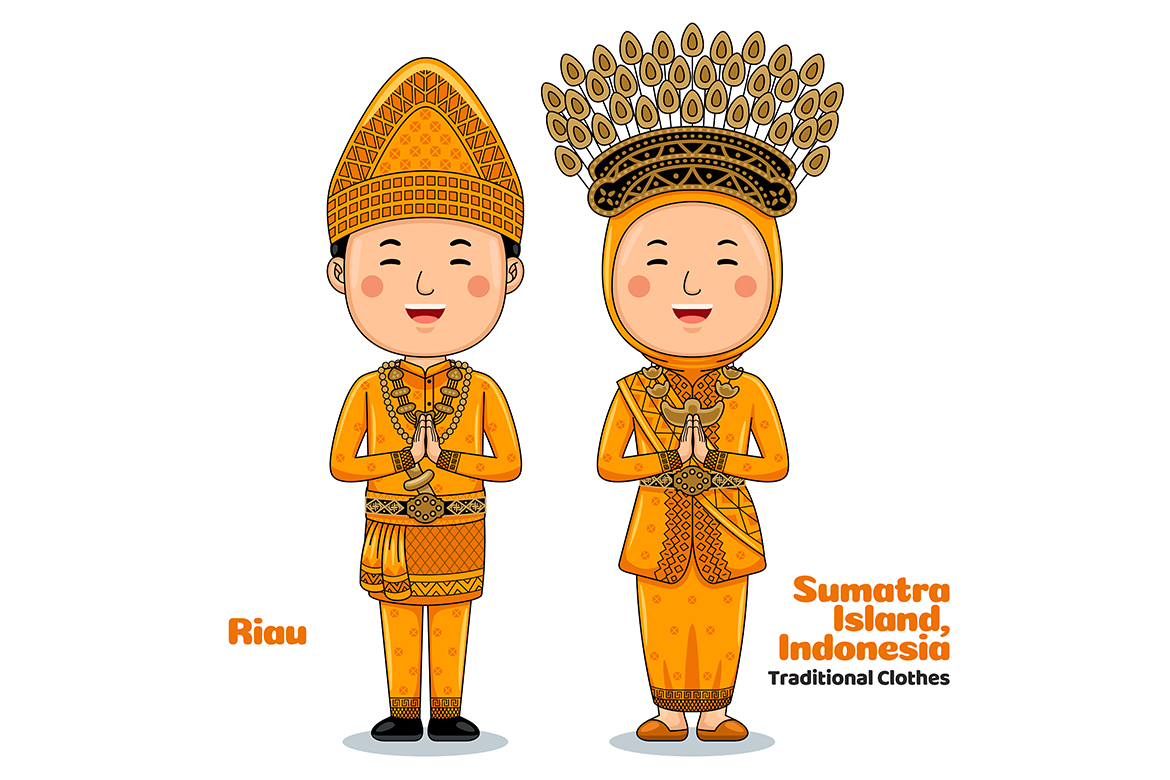 Couple wear Traditional Clothes greetings welcome to Riau