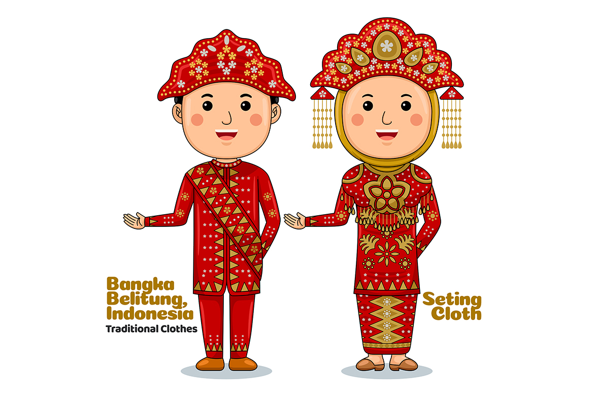 Welcome Gesture with Couple Bangka Belitung Traditional Clothes
