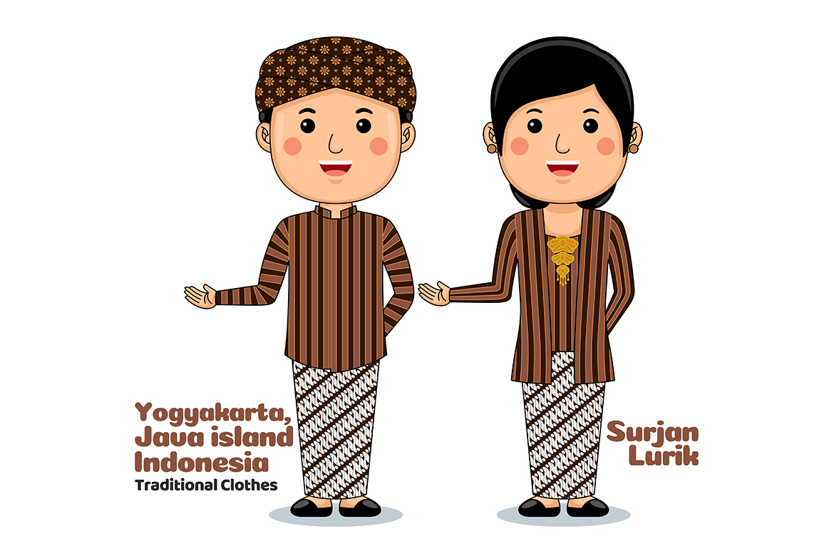 Welcome Gesture with Couple Yogyakarta Traditional Clothes