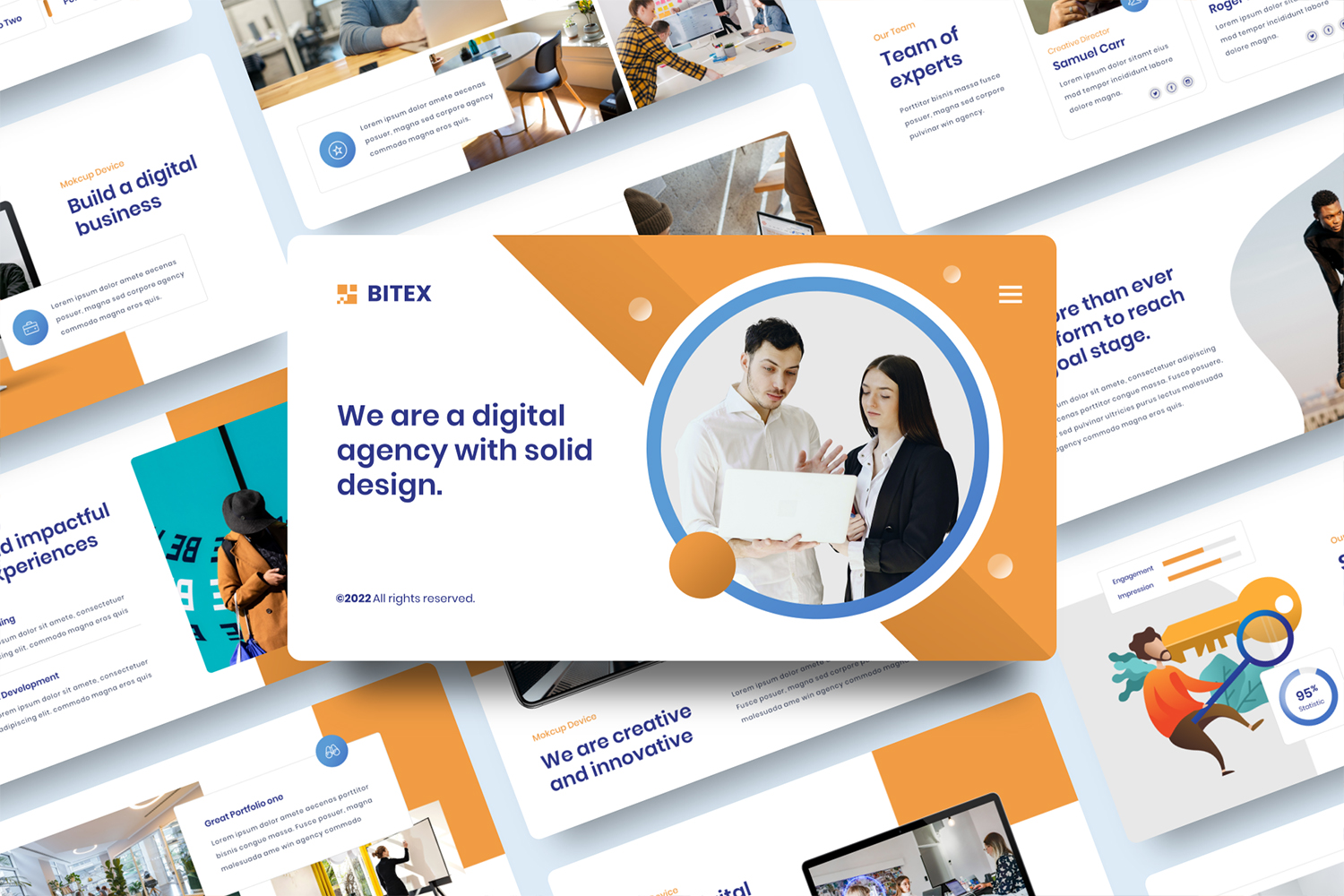 Bitex - Digital Agency Google Slide Template