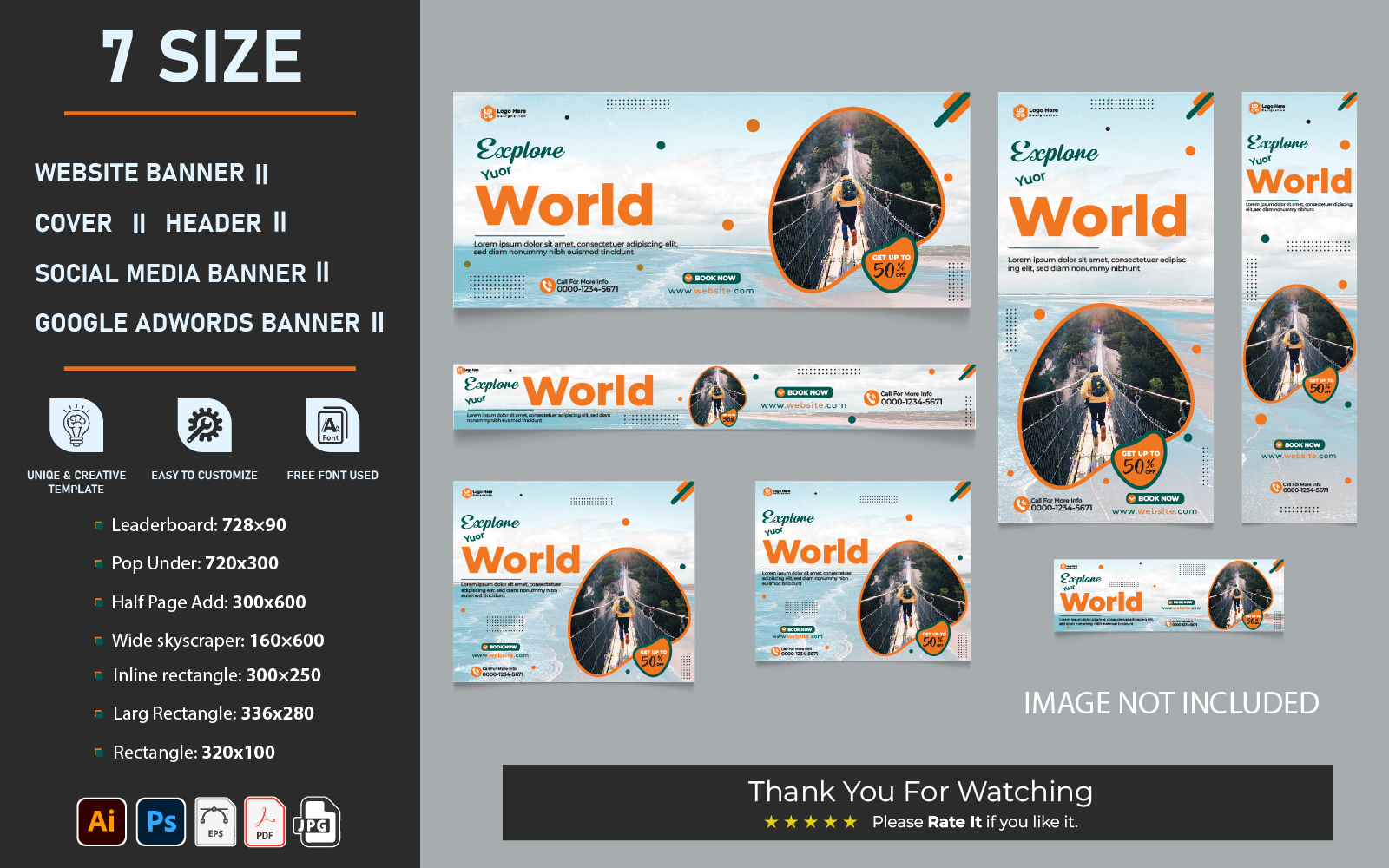 Travel Web Banner Vector Design