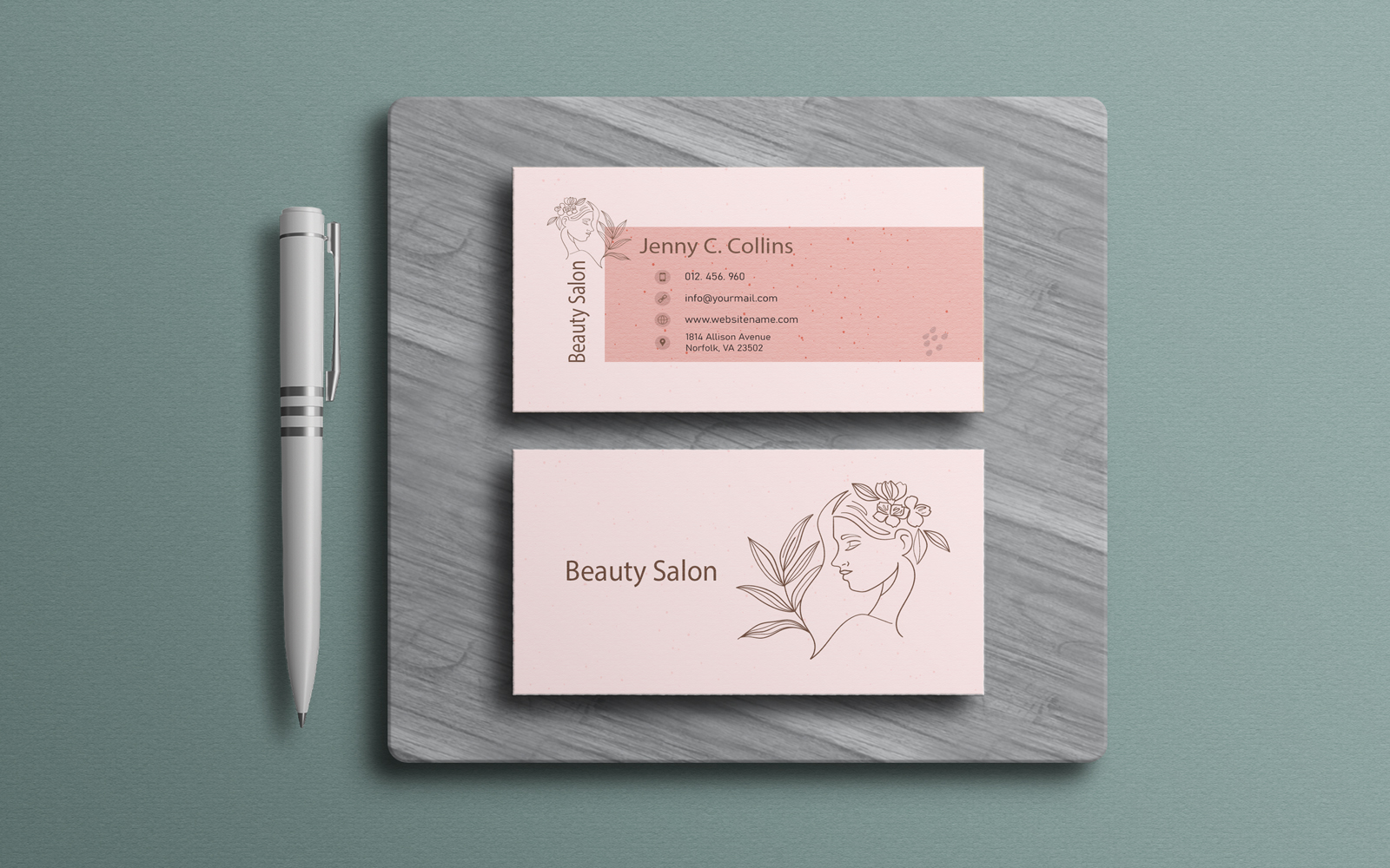 Beauty Salon Business Card Design Template