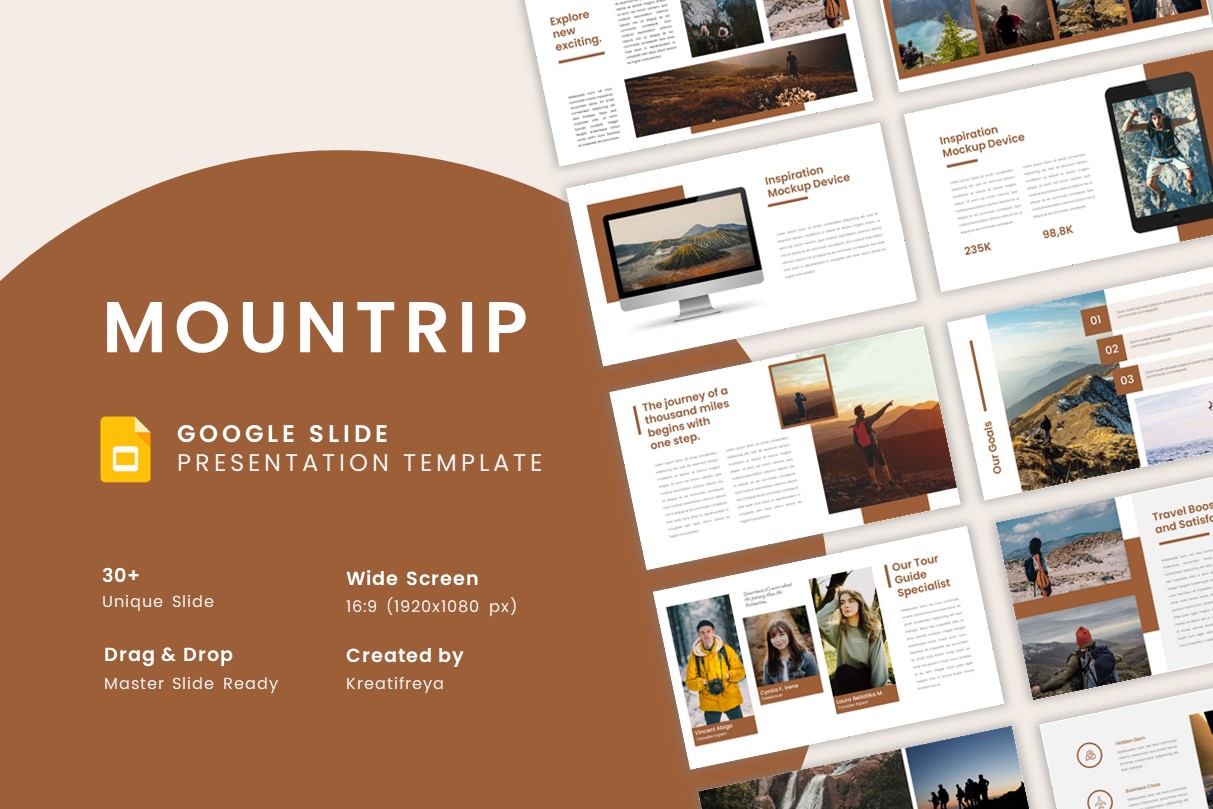 Mountrip - Travel Agency Google Slide Template