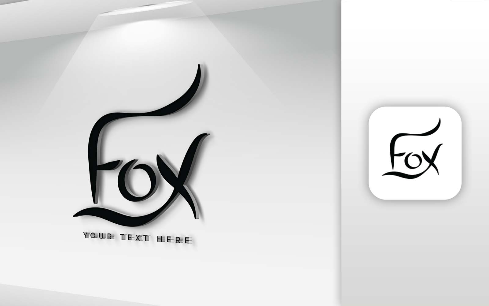 FOX Name Letter Logo Design - Brand Identity