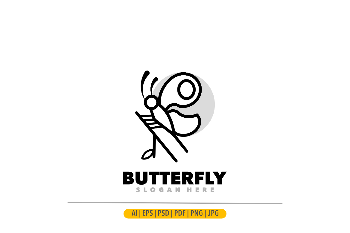 Butterfly line simple design logo