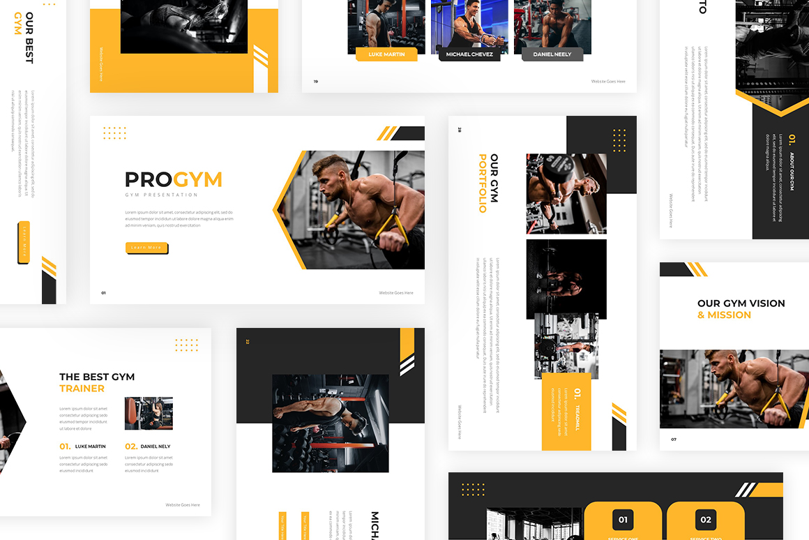 Progym Gym Powerpoint Template