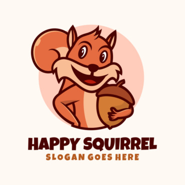 Happy Squirrel Logo Templates 335768