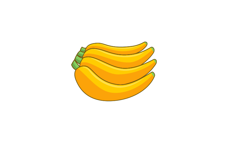 banana fruite logo template sign brand identity design