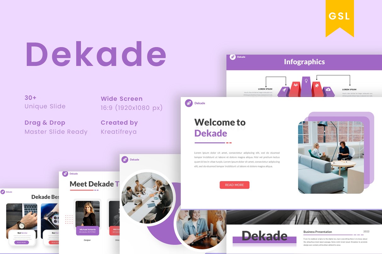 DEKADE - Google Slide Presentation Template