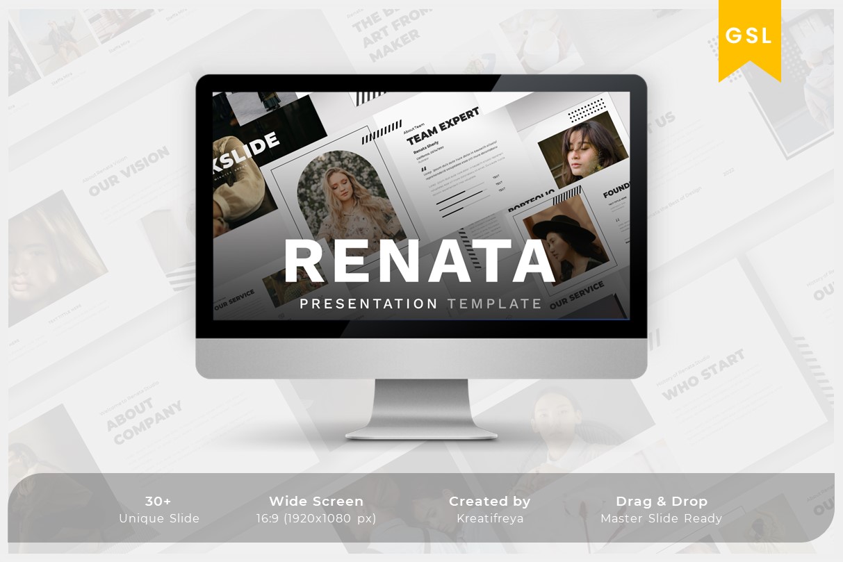 Renata - Google Slides Minimal Creative Presentation Template