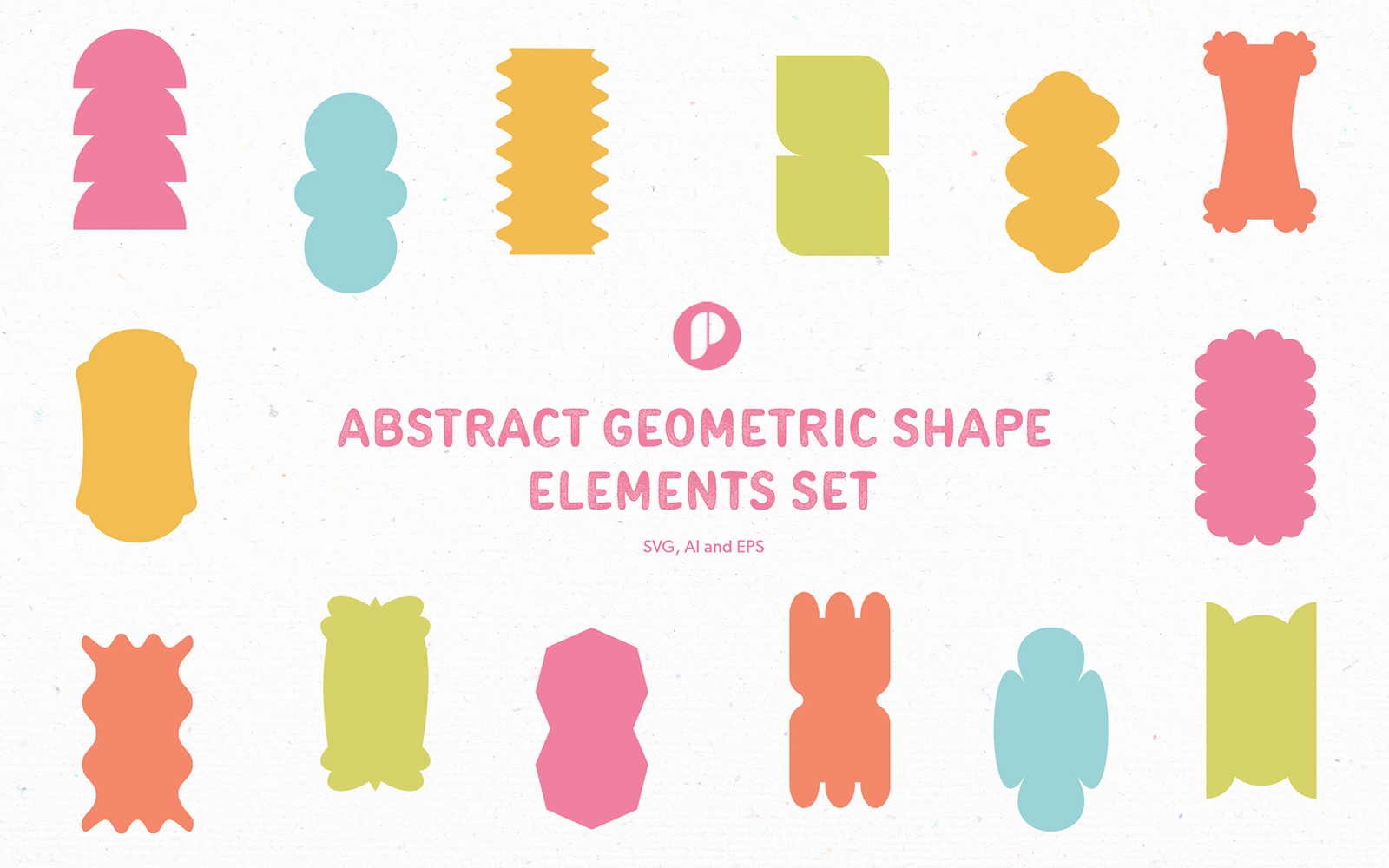 Abstract Geometric Shape Elements Set