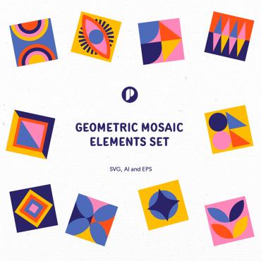 Mosaic Shape Illustrations Templates 335847