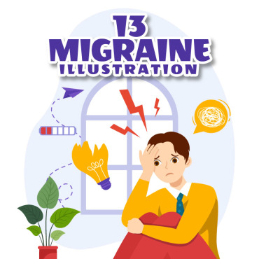 Migraine Health Illustrations Templates 335907