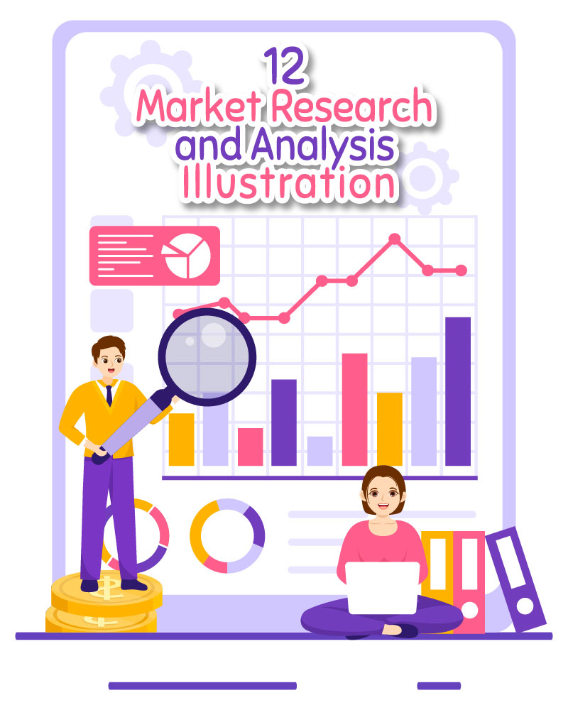 12 Market Research and Analysis Illustration