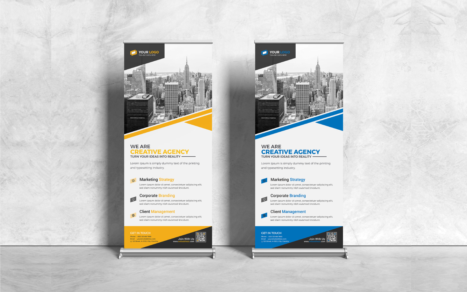 Creative & unique corporate rollup banner design