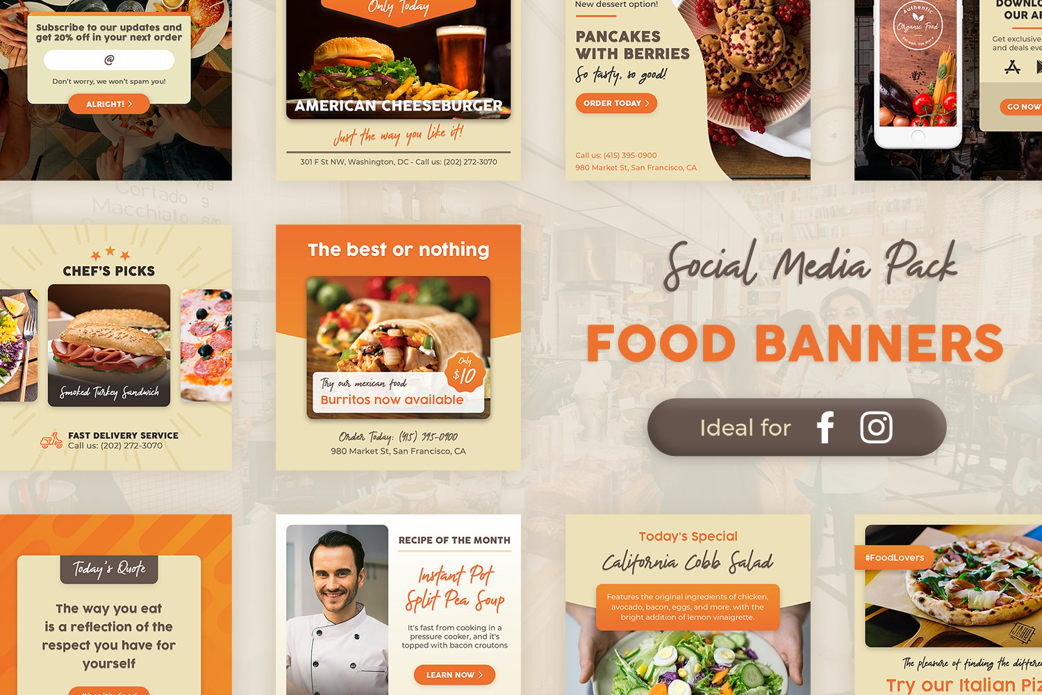 Instagram Banners - Food and Restaurant