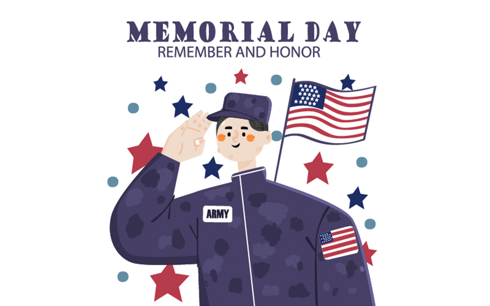 USA Memorial Day Illustration