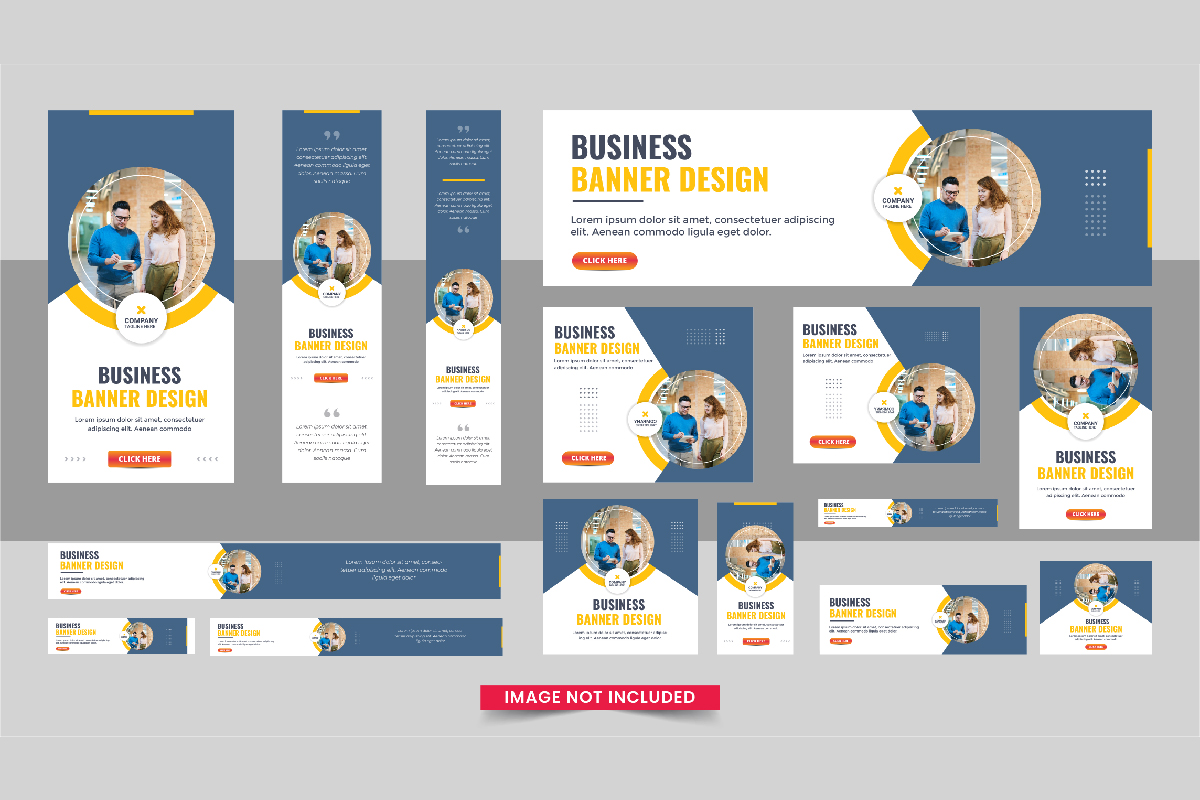 Business Web banner Bundle or Social Media Post Banner design Template