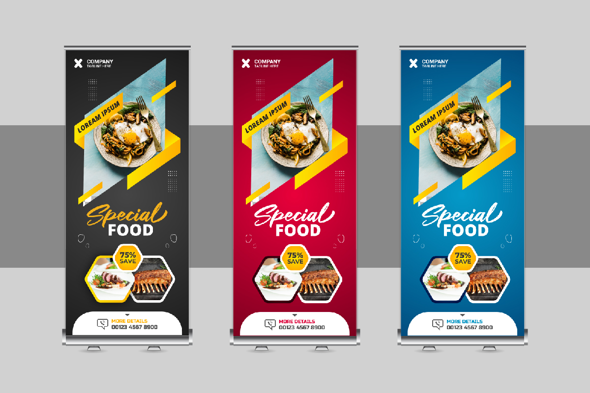 Food Roll Up Banner design