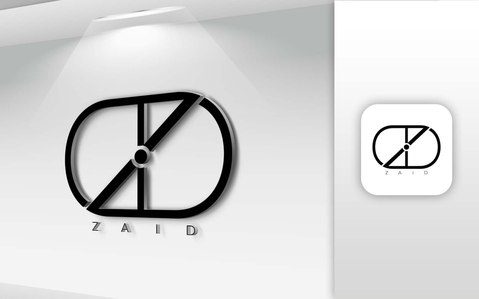 ZAID Name Letter Logo Design - Brand Identity