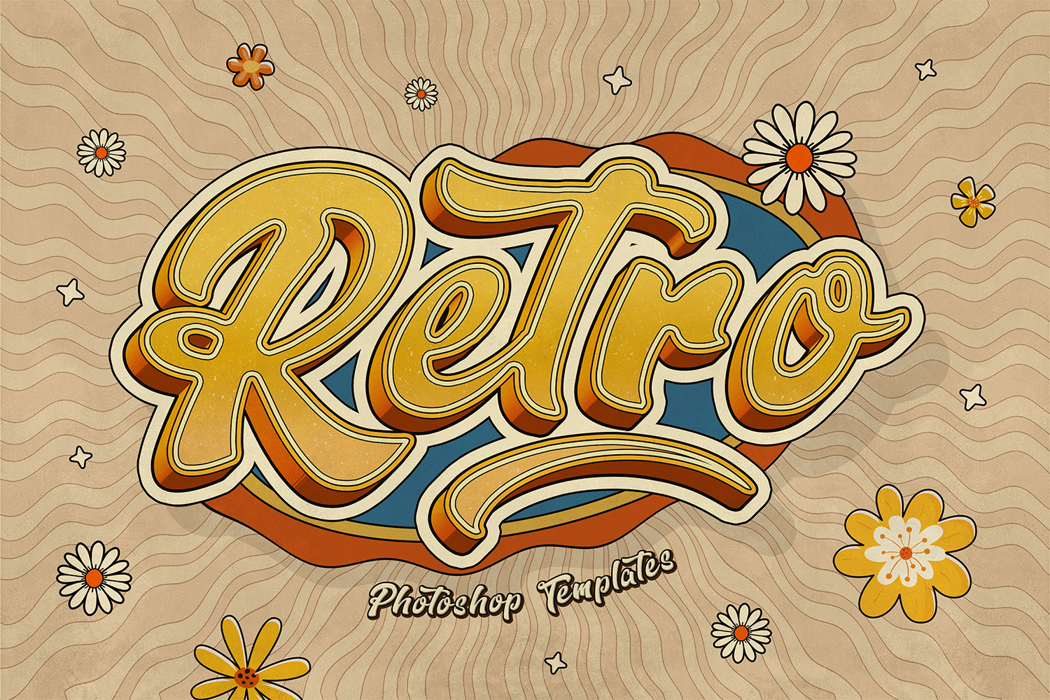 Hippie Style Retro Text Effects