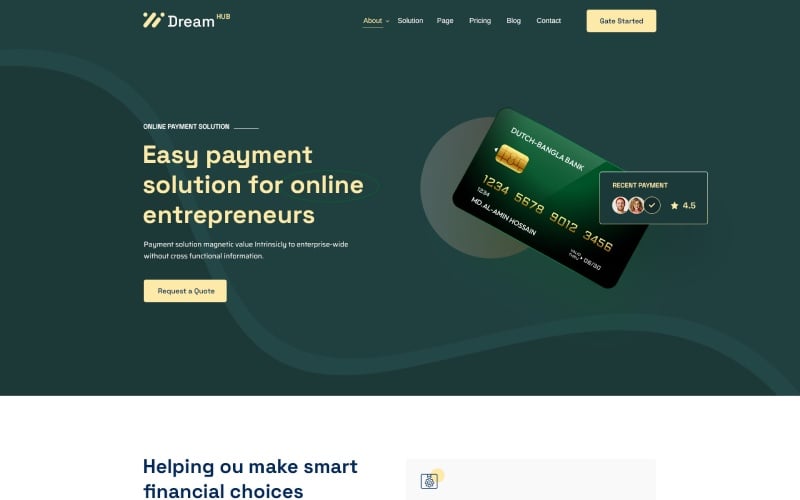 Dreamhub - Payment Solution Company HTML5 Template