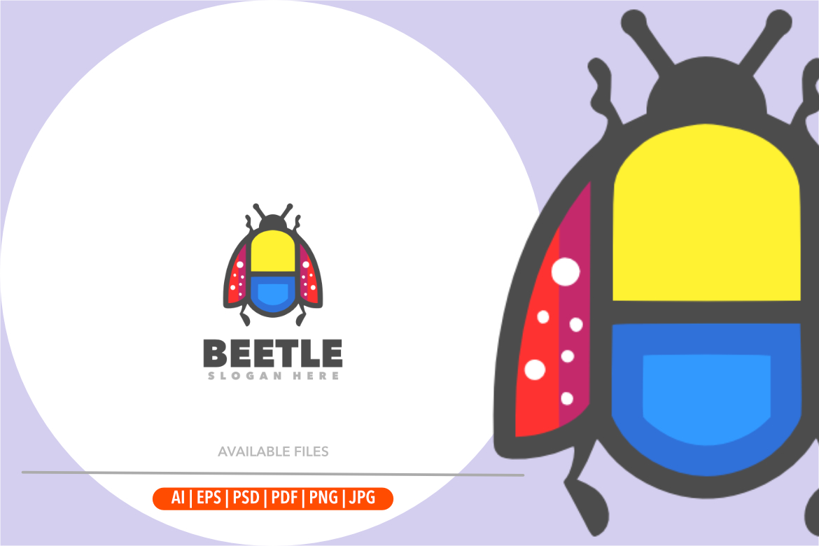 Beetle capsule logo simple design