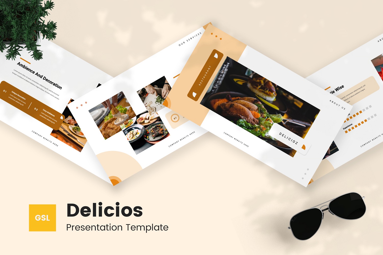 Delicios — Restaurant Google Slides Template