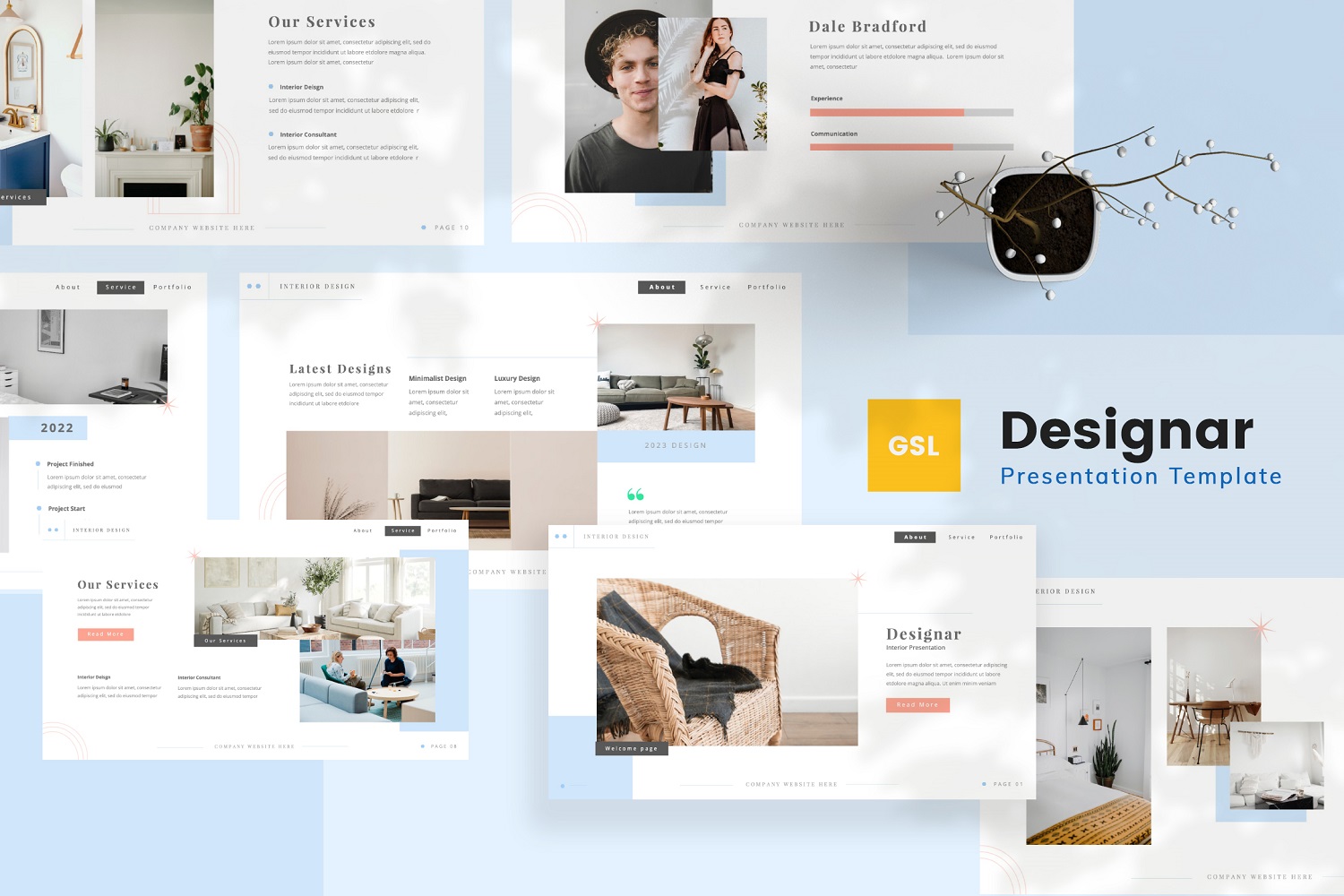 Designar — Interior Design Google Slides Template