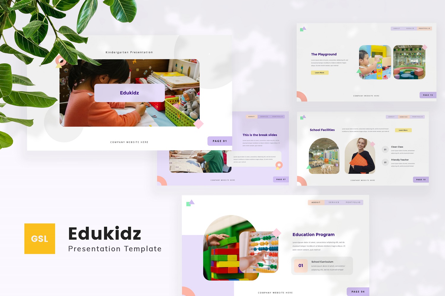 Edukidz — Kindergarten Google Slides Template