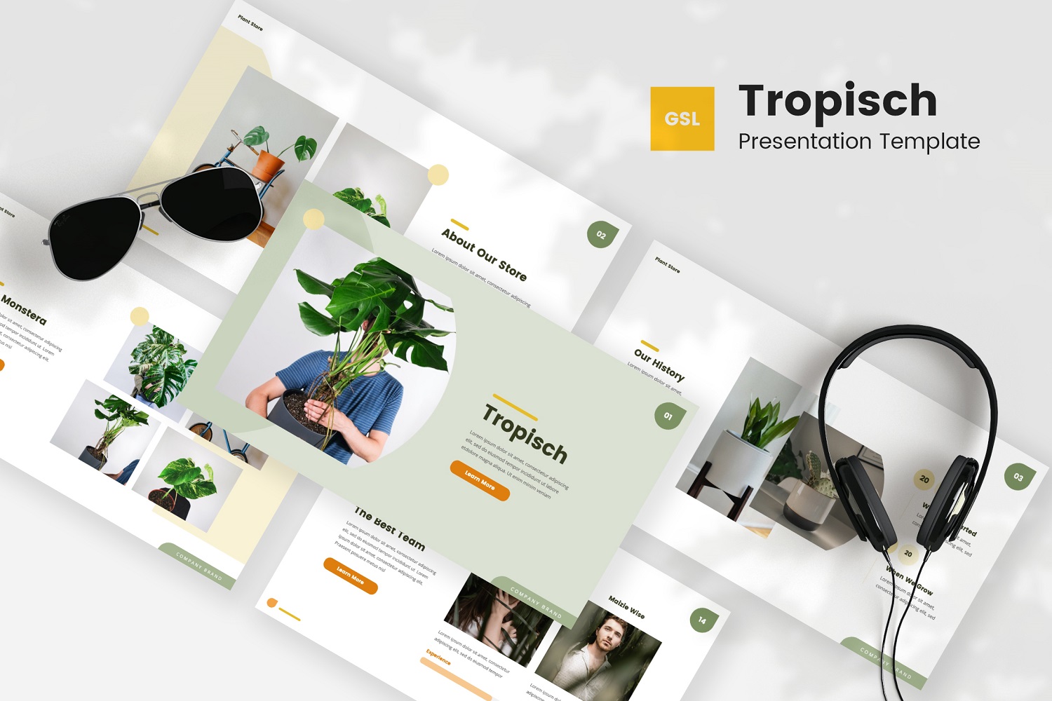 Tropisch — Plant Store Google Slides Template