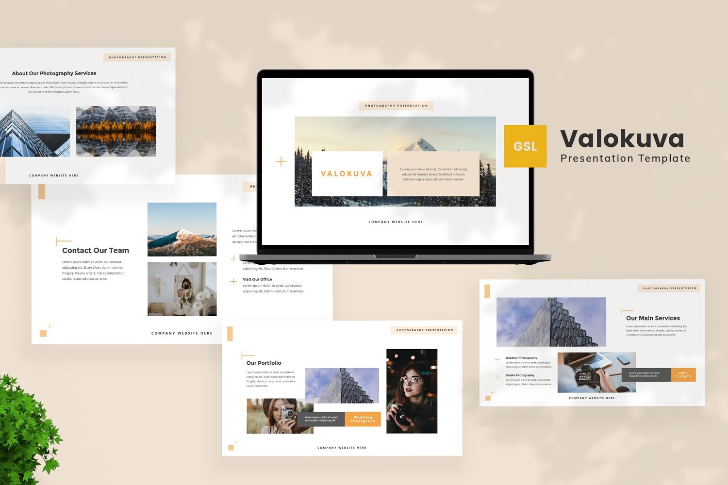 Valokuva — Photography Google Slides Template