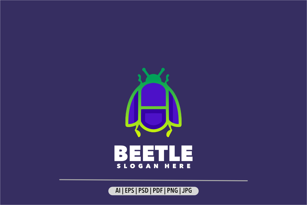 Beetle capsule gradient logo simple design