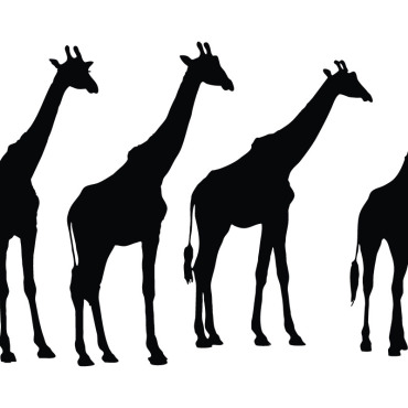 Giraffe Silhouette Illustrations Templates 336449