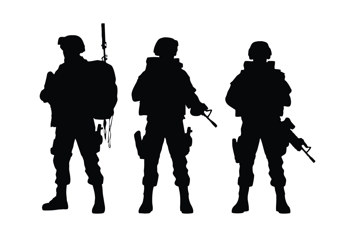 Special infantry unit silhouette bundle