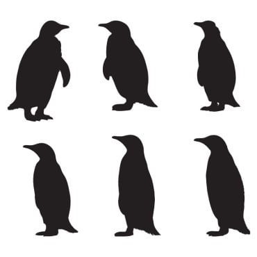 Penguin Silhouette Illustrations Templates 336512