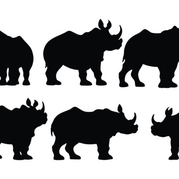 Vector Rhino Illustrations Templates 336521