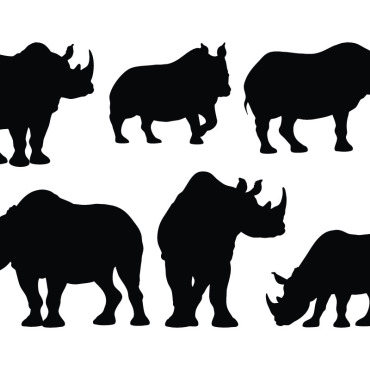 Vector Rhino Illustrations Templates 336524