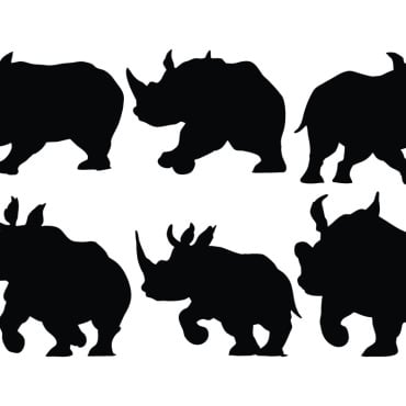 Vector Rhino Illustrations Templates 336525