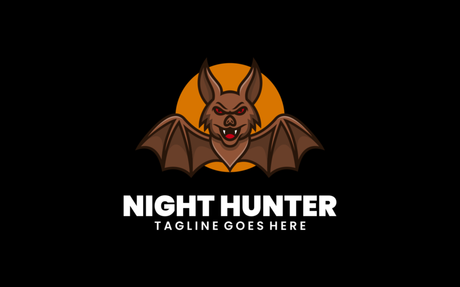 Night Hunter Simple Mascot Logo