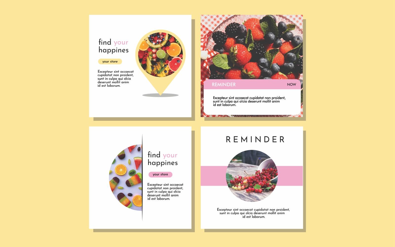 Fruit Social Media Post Template