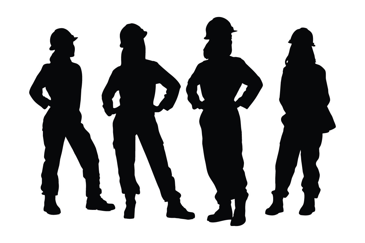 Bricklayer silhouette vector collection