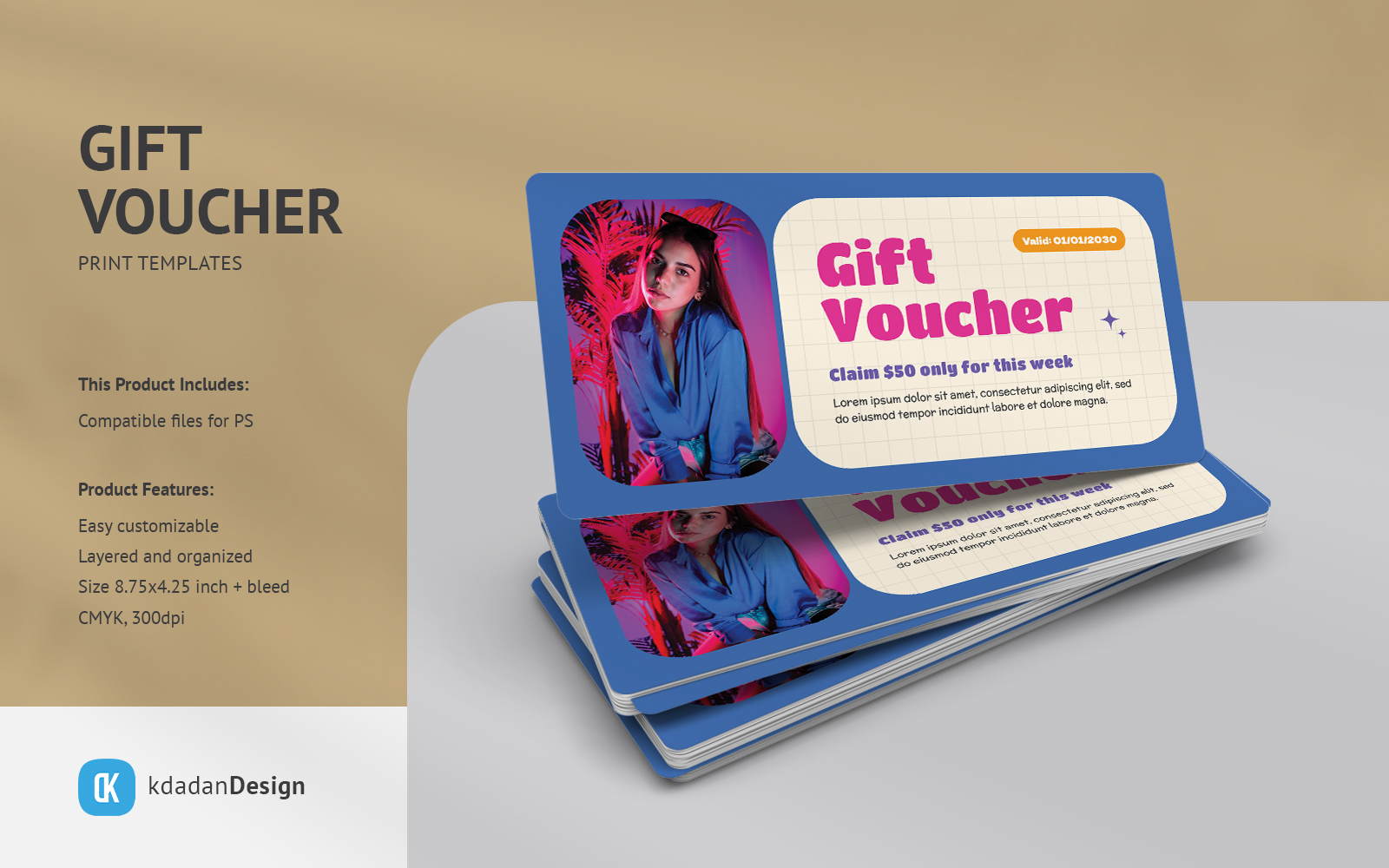 Gift Voucher PSD Templates Vol 094