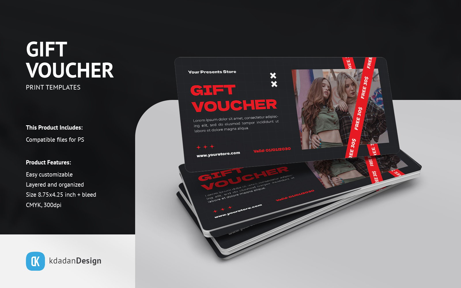 Gift Voucher PSD Templates Vol 095